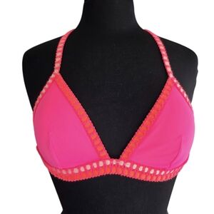Victoria's Secret 2016 Neon Pink Bikini Top Summer Beach Vacation